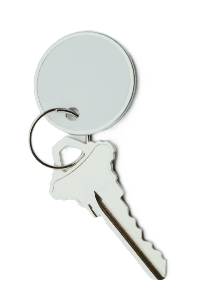 Bluetooth tag attached to a key ring